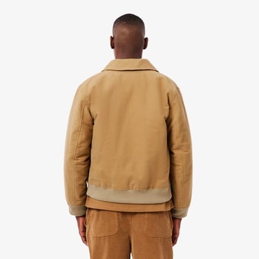  Lacoste Erkek Classic Fit Gömlek Yaka Bej Ceket