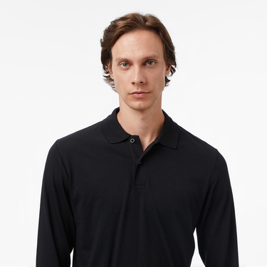  Nautica Erkek Siyah Classic Fit Polo Yaka T-Shirt