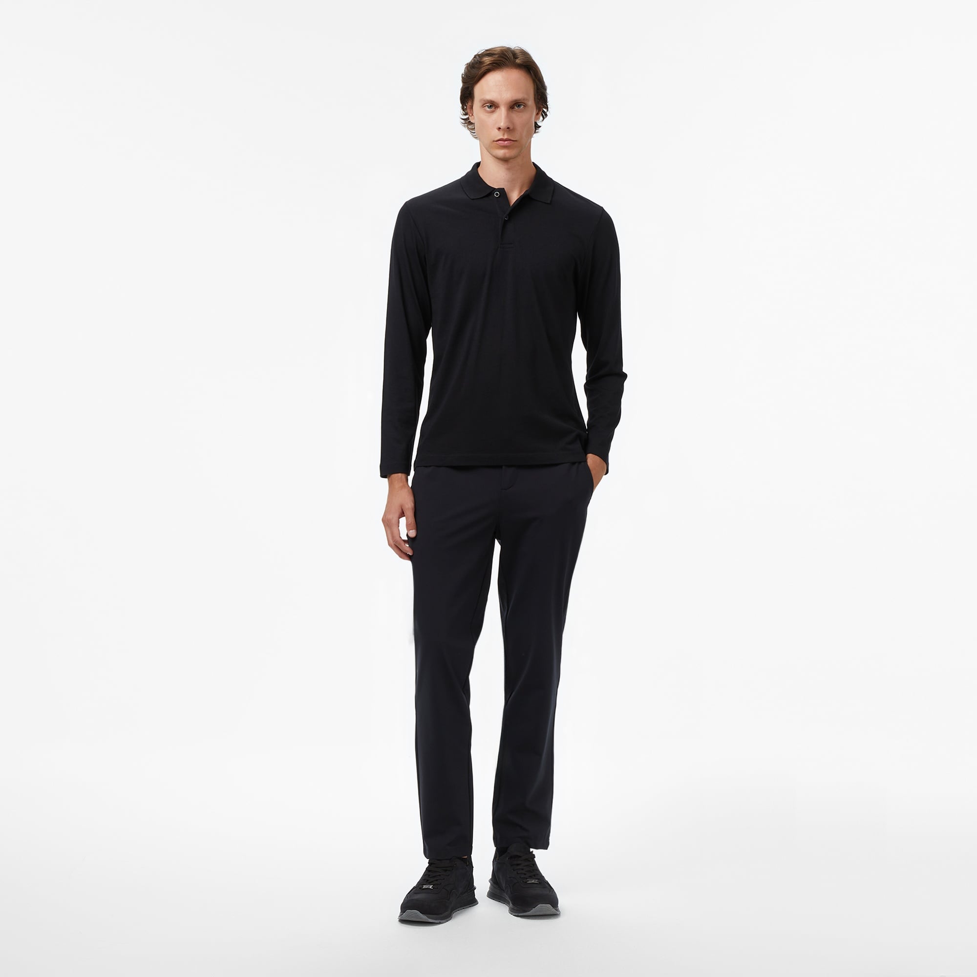 Nautica Erkek Siyah Classic Fit Polo Yaka T-Shirt