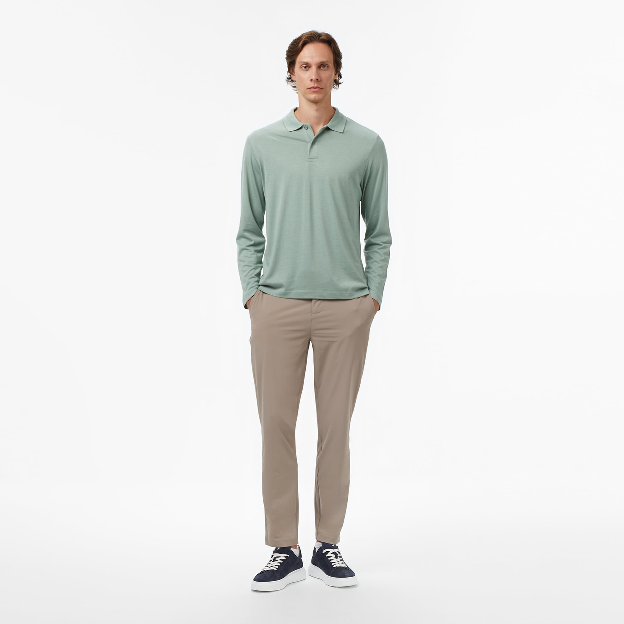 Nautica Erkek Yeşil Classic Fit Polo Yaka T-Shirt