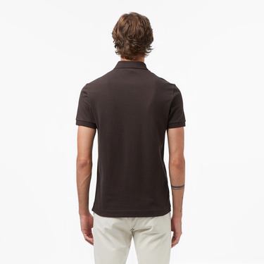  Lacoste Paris Erkek Regular Fit Kahverengi Polo