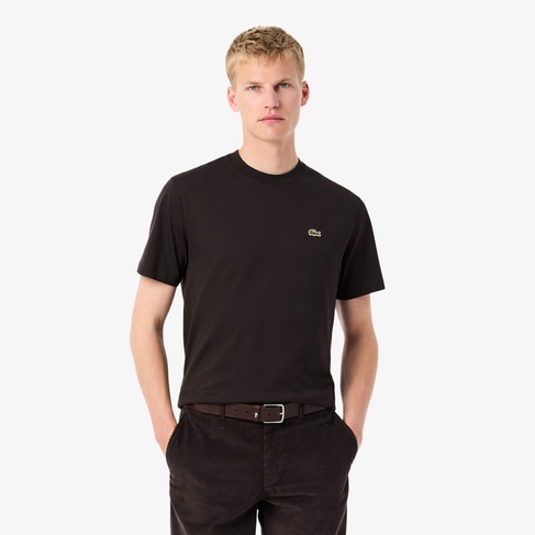  Lacoste Erkek Classic Fit Bisiklet Yaka Kahverengi T-Shirt