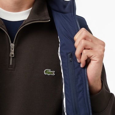  Lacoste Erkek Dik Yaka Lacivert Yelek