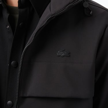  Erkek Kapüşonlu Siyah Yağmurluk