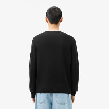  Lacoste Erkek Classic Fit Bisiklet Yaka Siyah Kazak