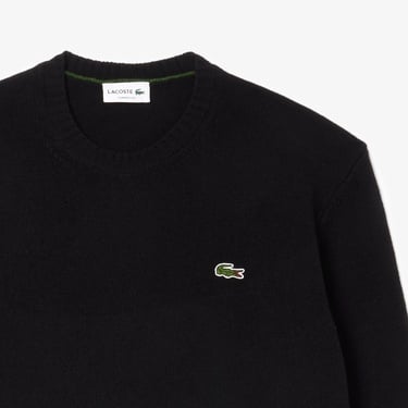  Lacoste Erkek Classic Fit Bisiklet Yaka Siyah Kazak