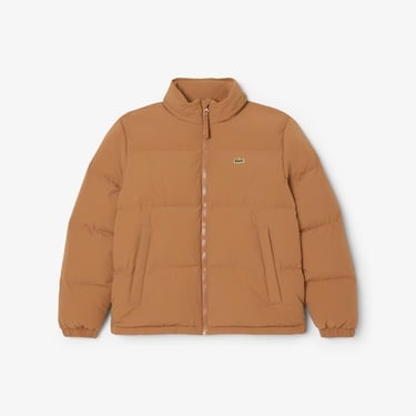  Lacoste Erkek Relaxed Fit Kapüşonlu Koyu Kahverengi Mont