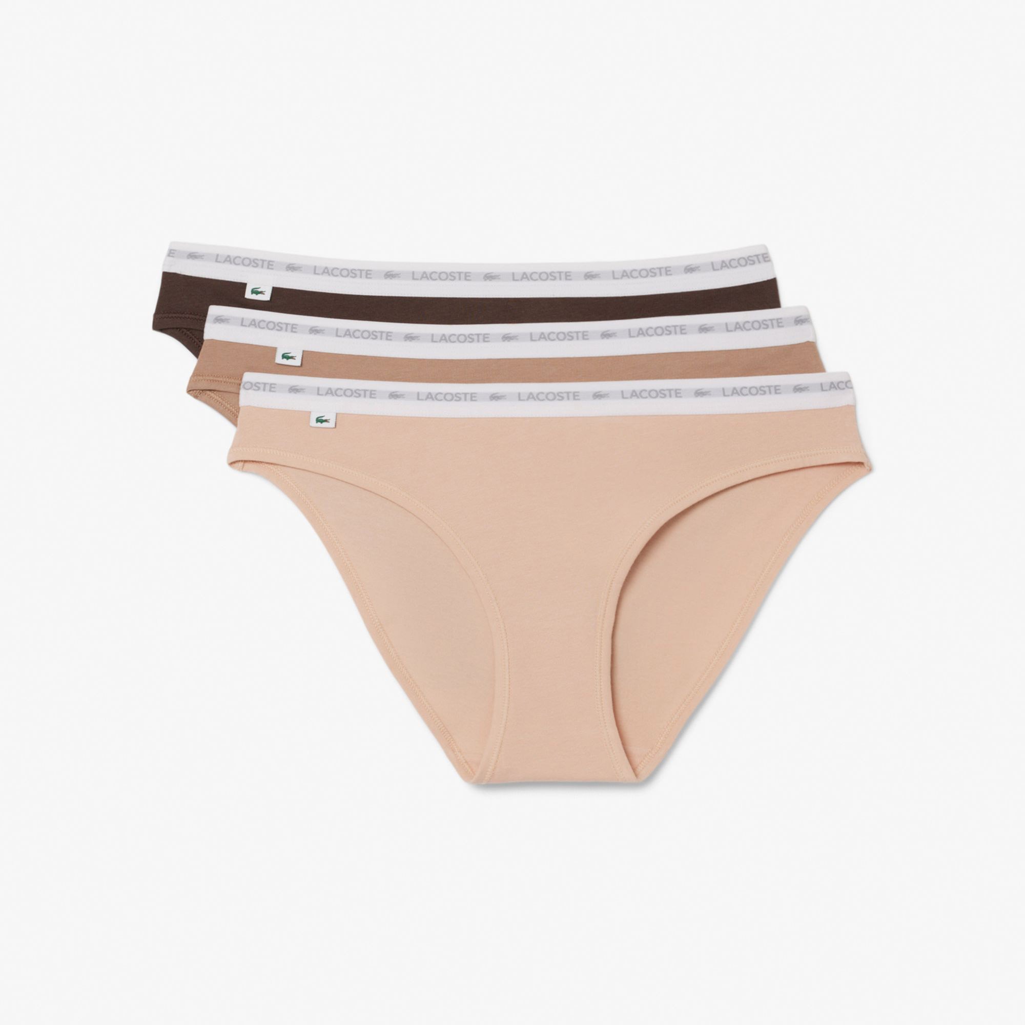 Lacoste Kadın 3'lü Bej Külot