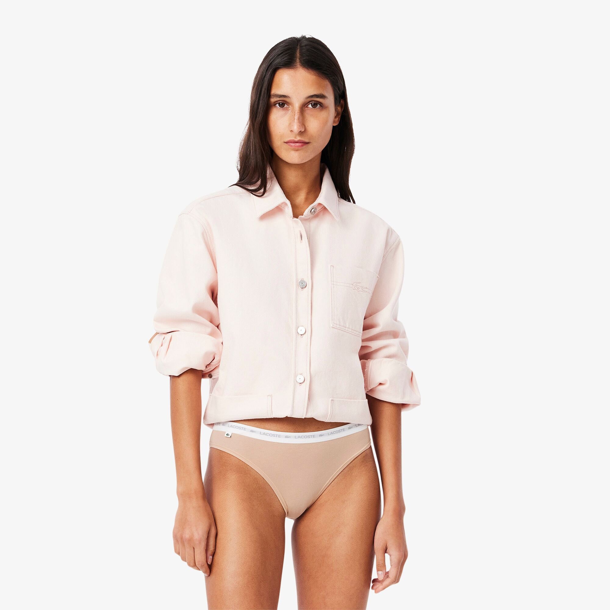 Lacoste Kadın 3'lü Bej Külot