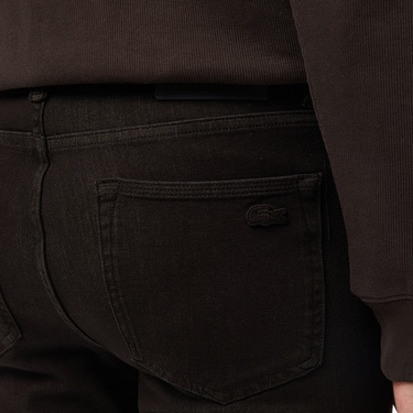  Lacoste Erkek Slim Fit Kahverengi Jean Pantolon