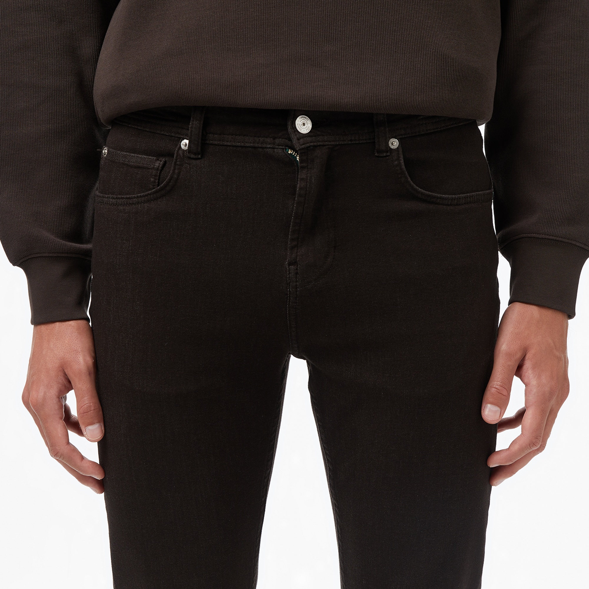 Lacoste Erkek Slim Fit Kahverengi Jean Pantolon