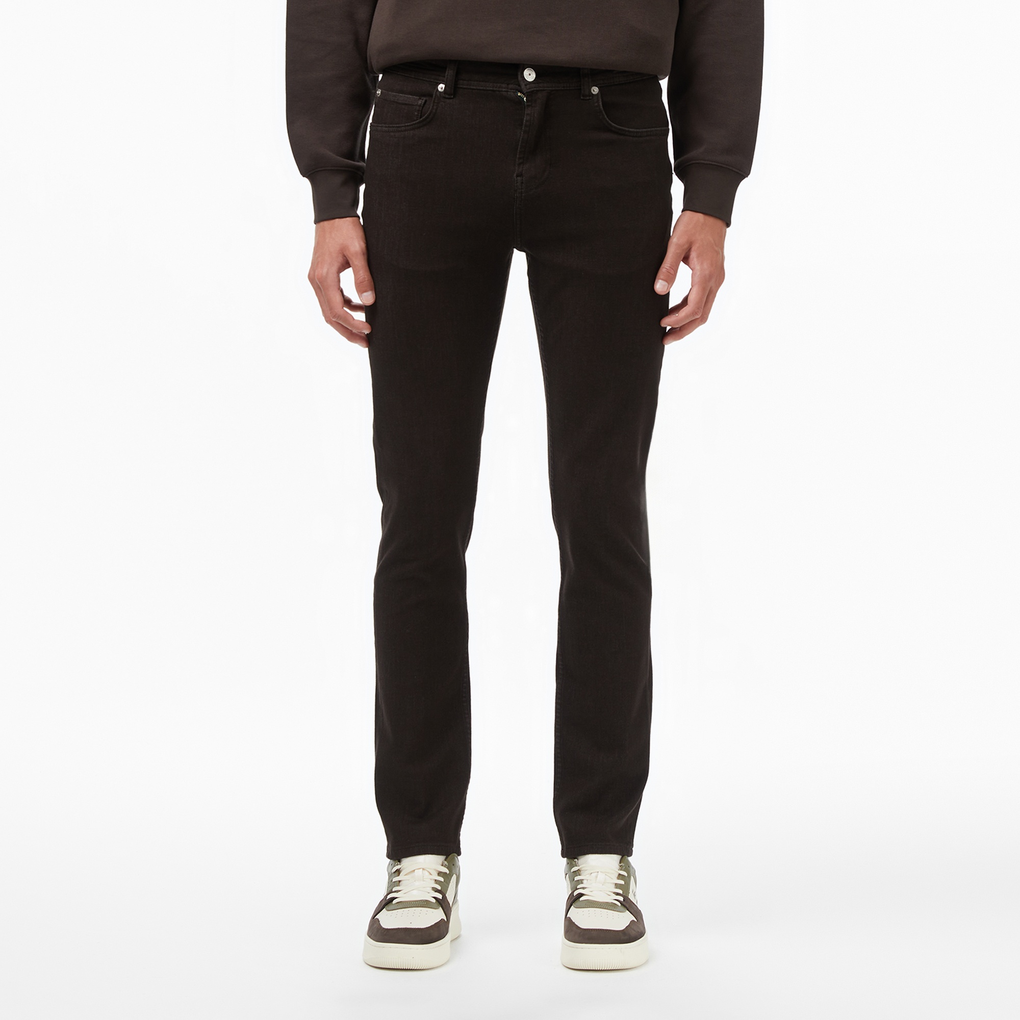 Lacoste Erkek Slim Fit Kahverengi Jean Pantolon