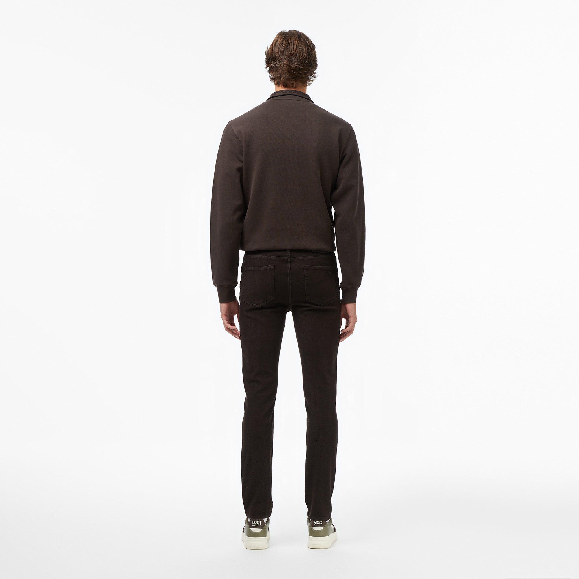 Lacoste Erkek Slim Fit Kahverengi Jean Pantolon