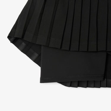  Lacoste Kadın Flare Fit Pileli Siyah Etek