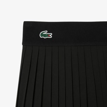  Lacoste Kadın Flare Fit Pileli Siyah Etek