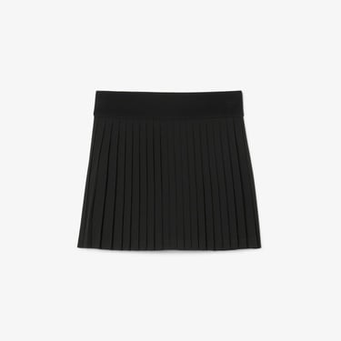  Lacoste Kadın Flare Fit Pileli Siyah Etek