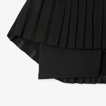  Lacoste Kadın Flare Fit Pileli Siyah Etek