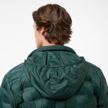  Lacoste Erkek Dik Yaka Kapitone Koyu Yeşil Mont