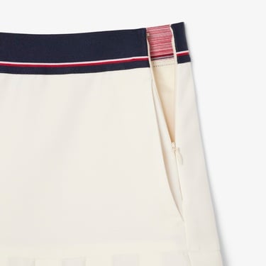  Lacoste Kadın Flare Fit Krem Etek