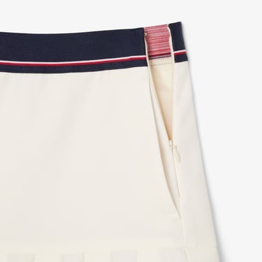  Lacoste Kadın Flare Fit Krem Etek