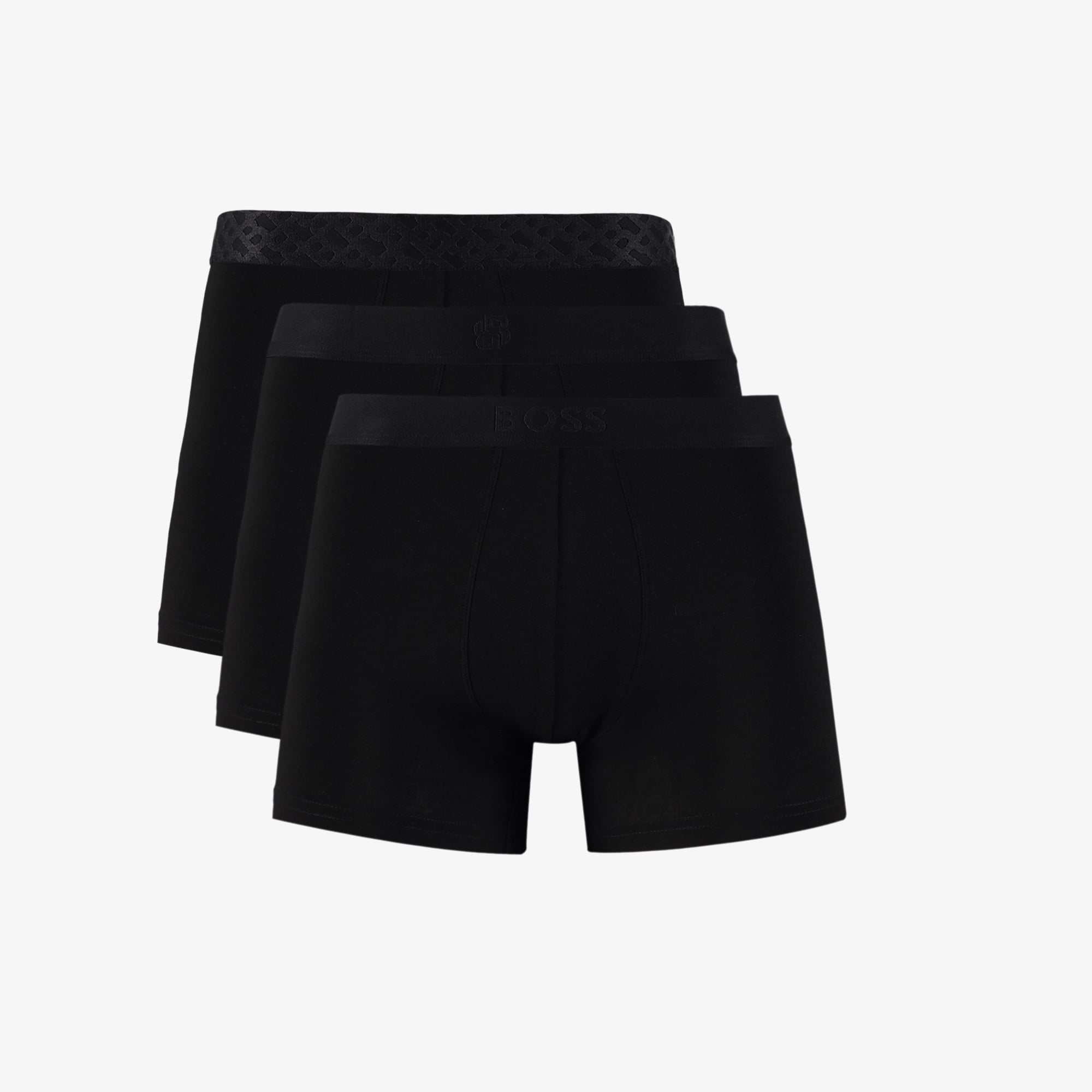  Boss 3'lü Trunk Logo Erkek Siyah Boxer