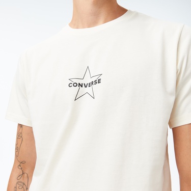 Converse Erkek Krem T-Shirt