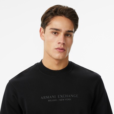  Armani Exchange Erkek Siyah Sweatshirt