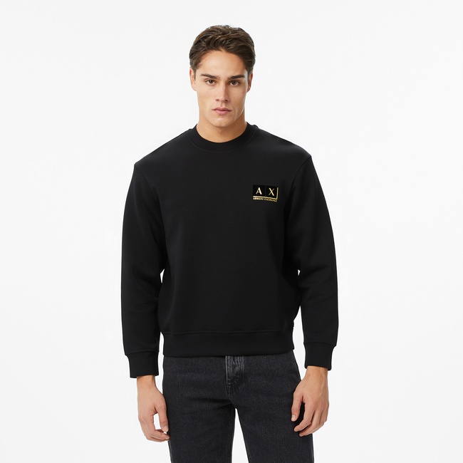  Armani Exchange Erkek Siyah / Altın Sweatshirt