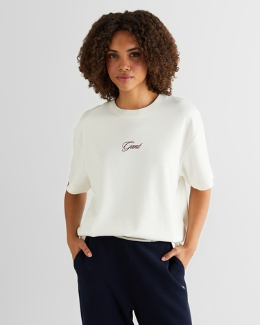 GANT Kadın Krem Relaxed Fit T-Shirt