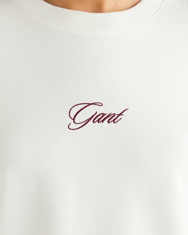  GANT Kadın Krem Relaxed Fit T-Shirt
