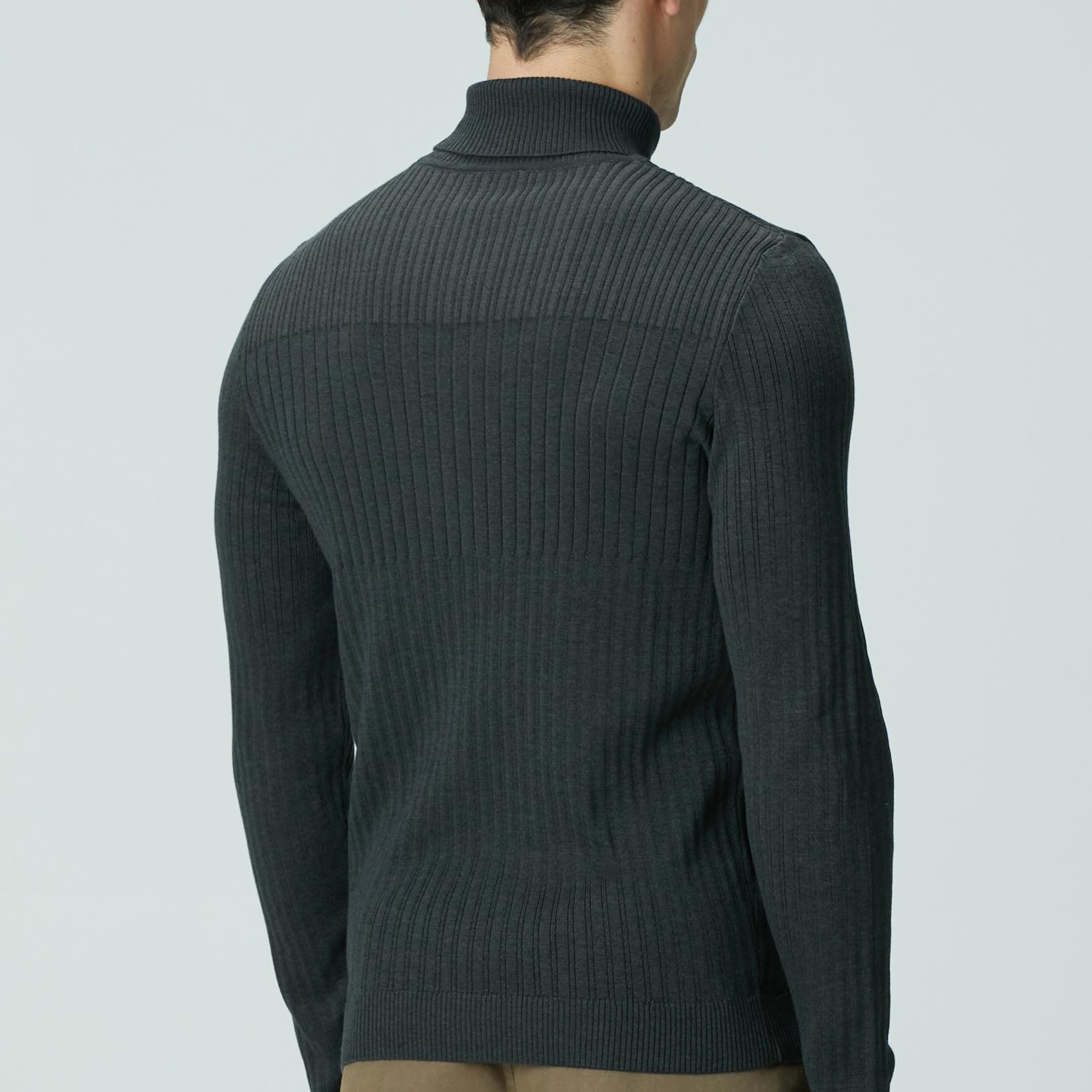 Network Erkek Antrasit Balıkçı Yaka Triko Kazak