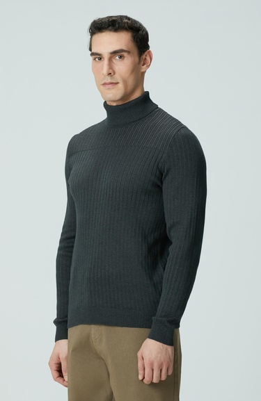  Network Erkek Antrasit Balıkçı Yaka Triko Kazak