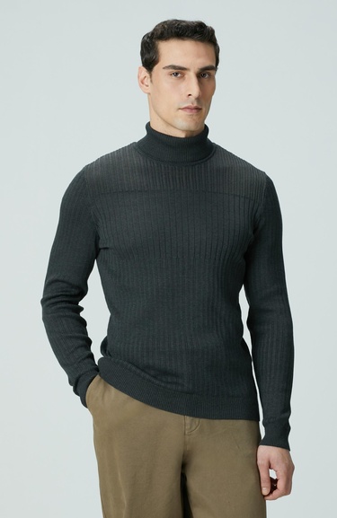  Network Erkek Antrasit Balıkçı Yaka Triko Kazak