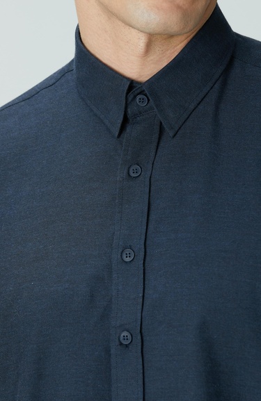  Network Erkek Lacivert Flanel Gömlek