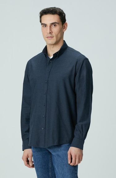  Network Erkek Lacivert Flanel Gömlek