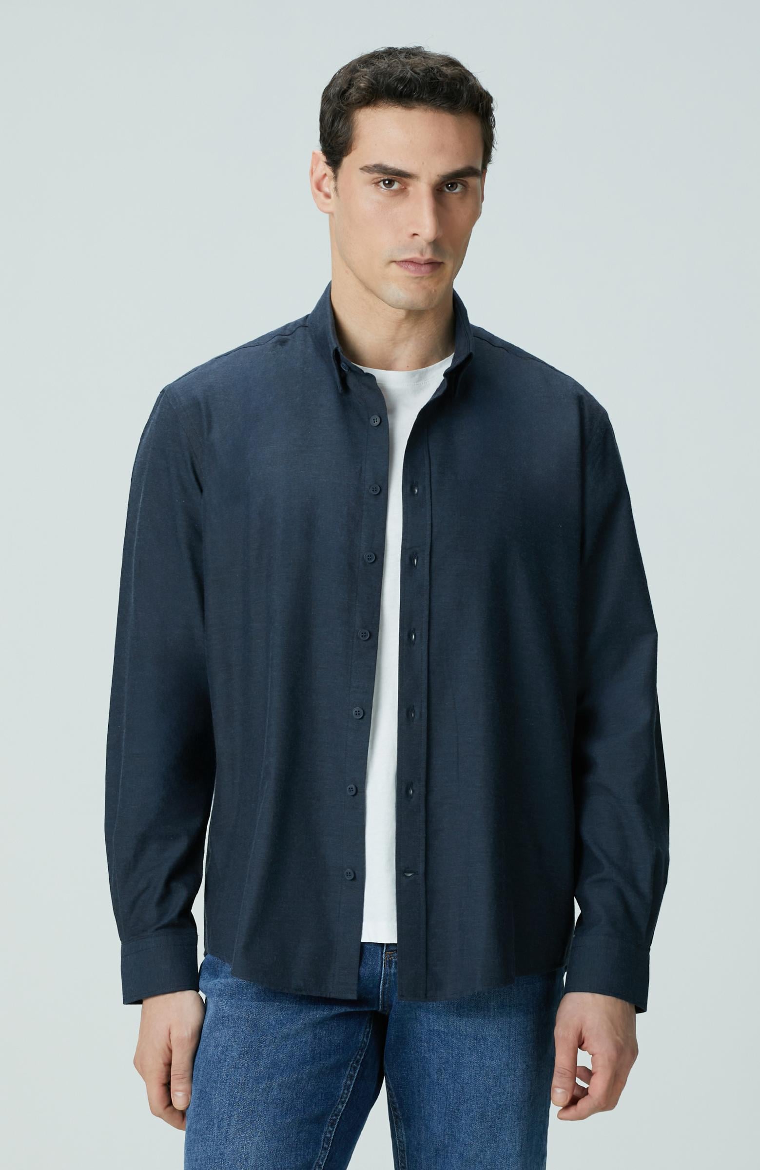  Network Erkek Lacivert Flanel Gömlek