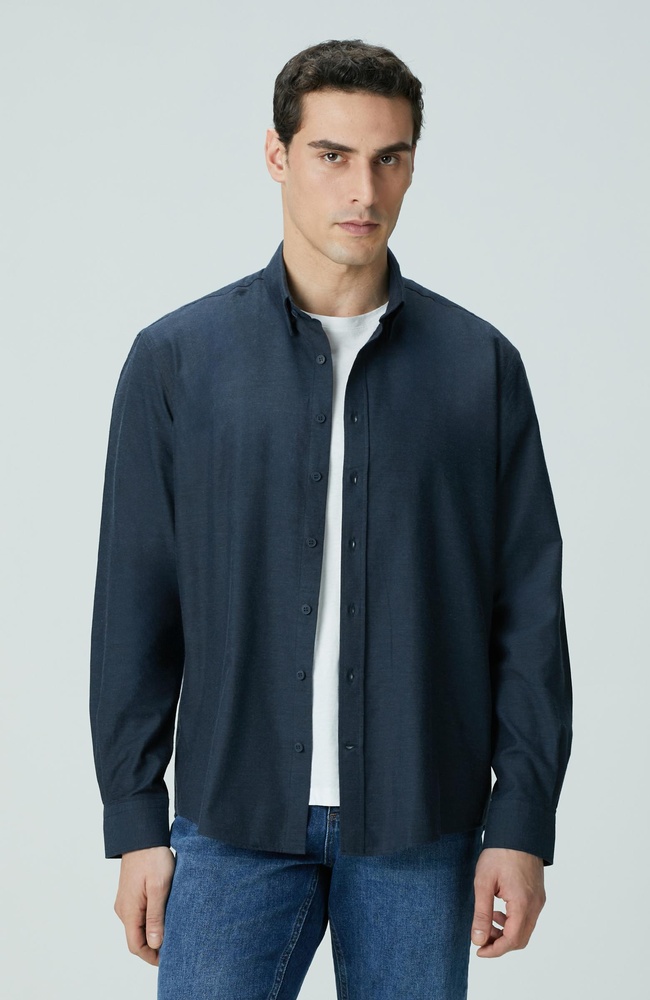  Network Erkek Lacivert Flanel Gömlek