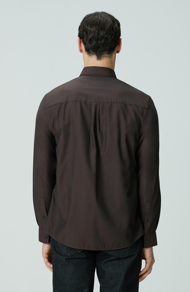  Network Erkek Kahverengi Oxford Gömlek