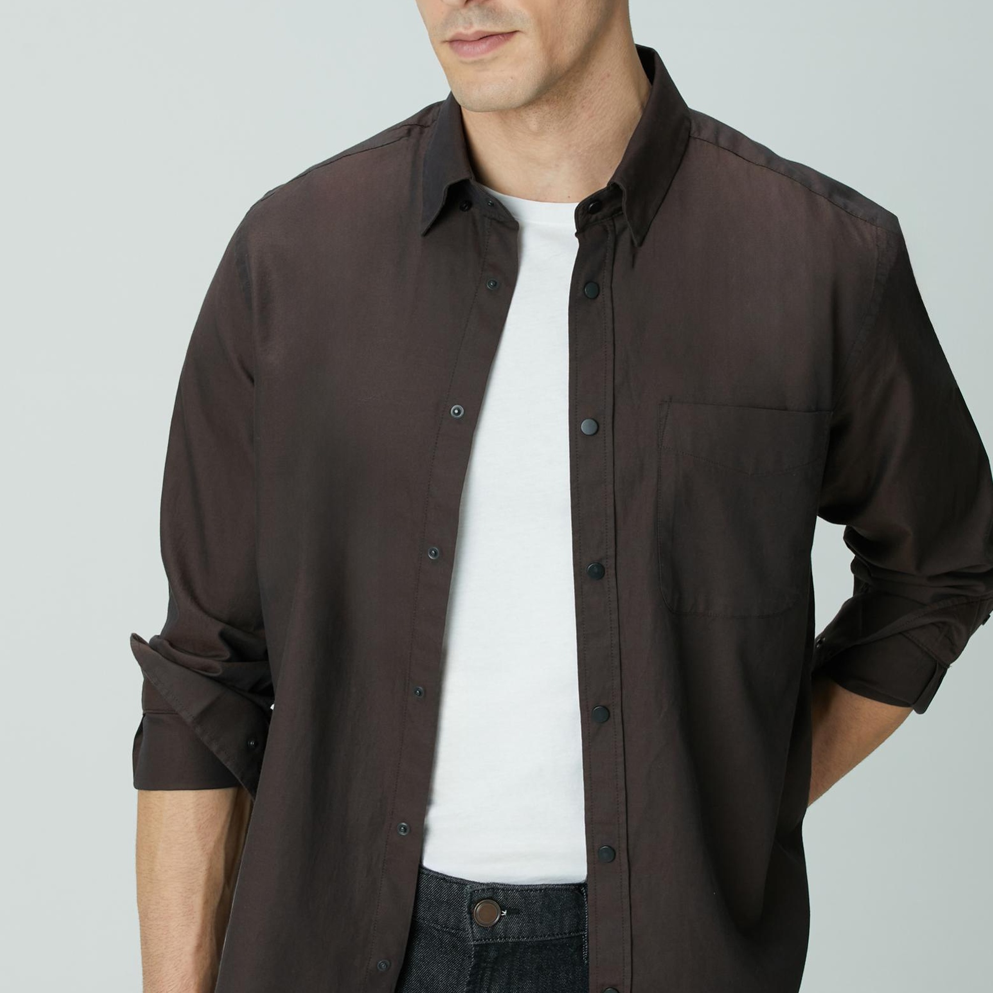 Network Erkek Kahverengi Oxford Gömlek