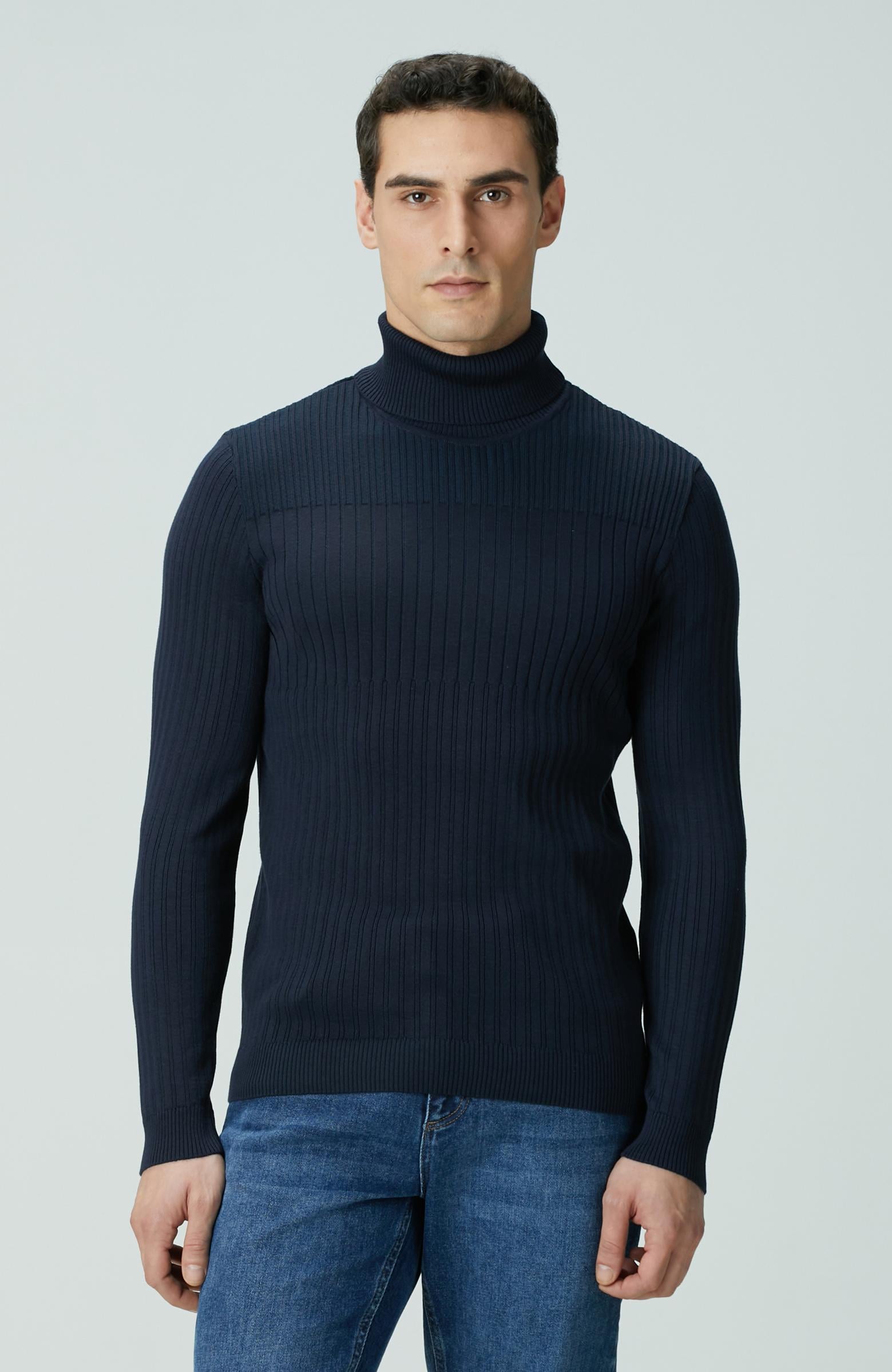  Network Erkek Lacivert Balıkçı Yaka Triko Kazak