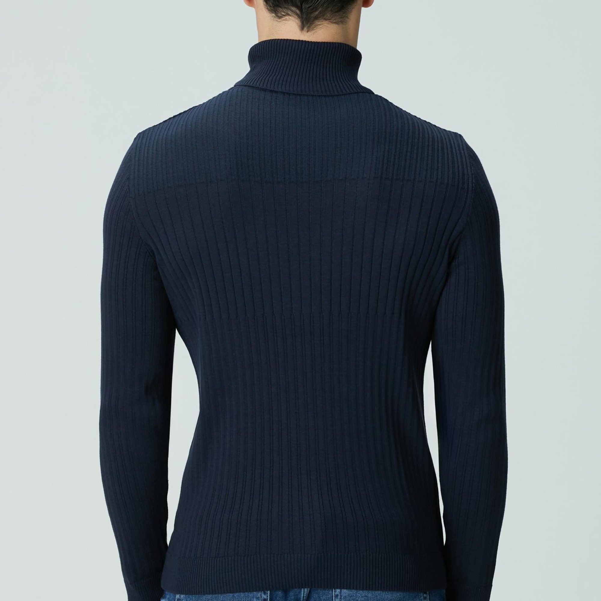 Network Erkek Lacivert Balıkçı Yaka Triko Kazak