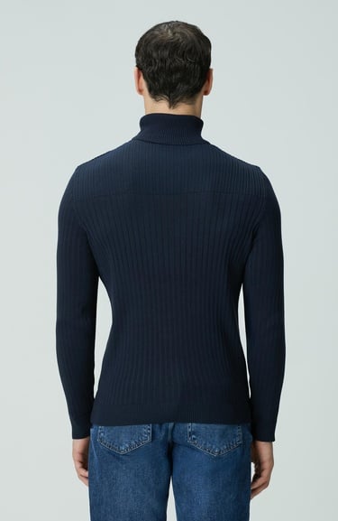  Network Erkek Lacivert Balıkçı Yaka Triko Kazak