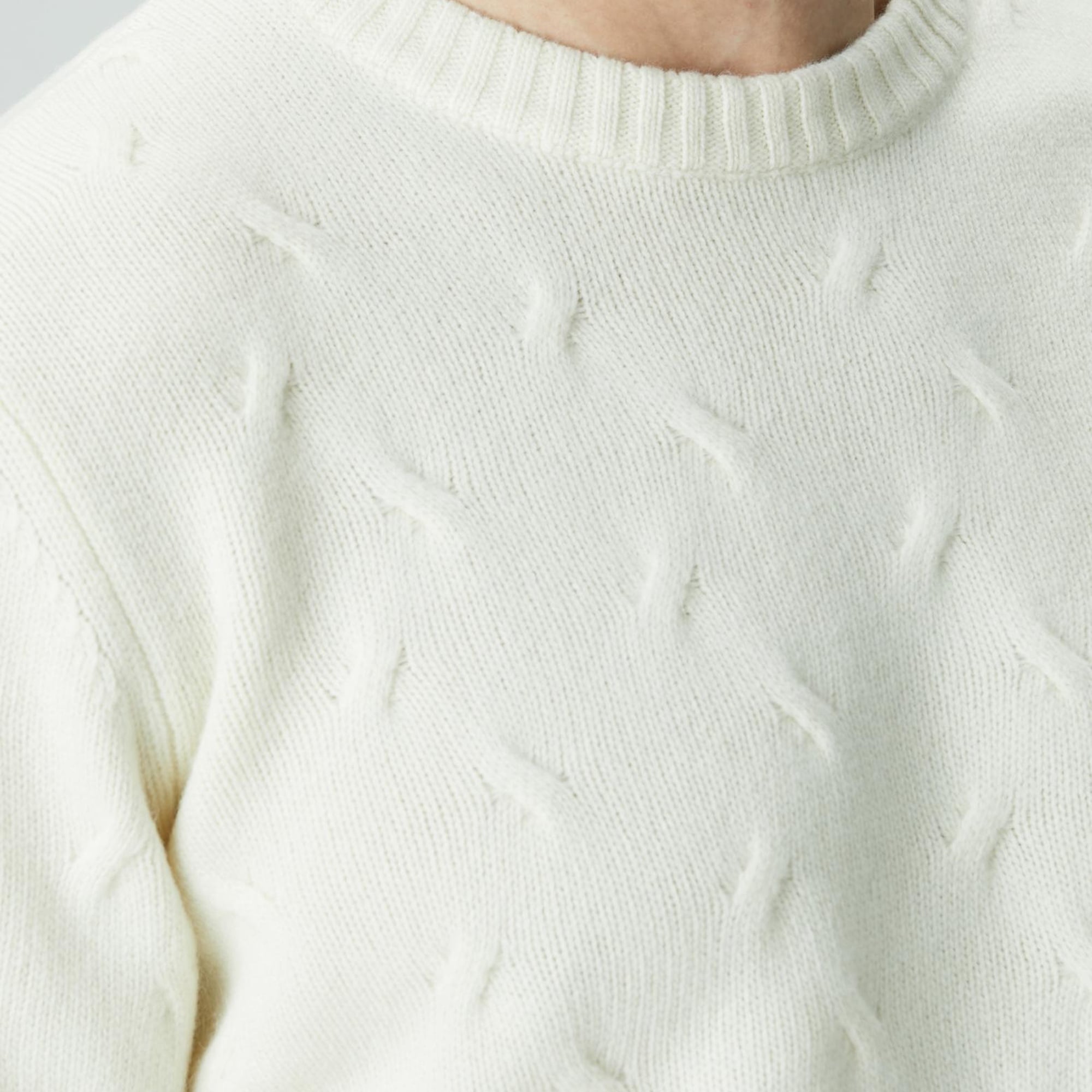 Network Erkek Limited Kırık Beyaz Yün Kaşmir Karışımlı Triko