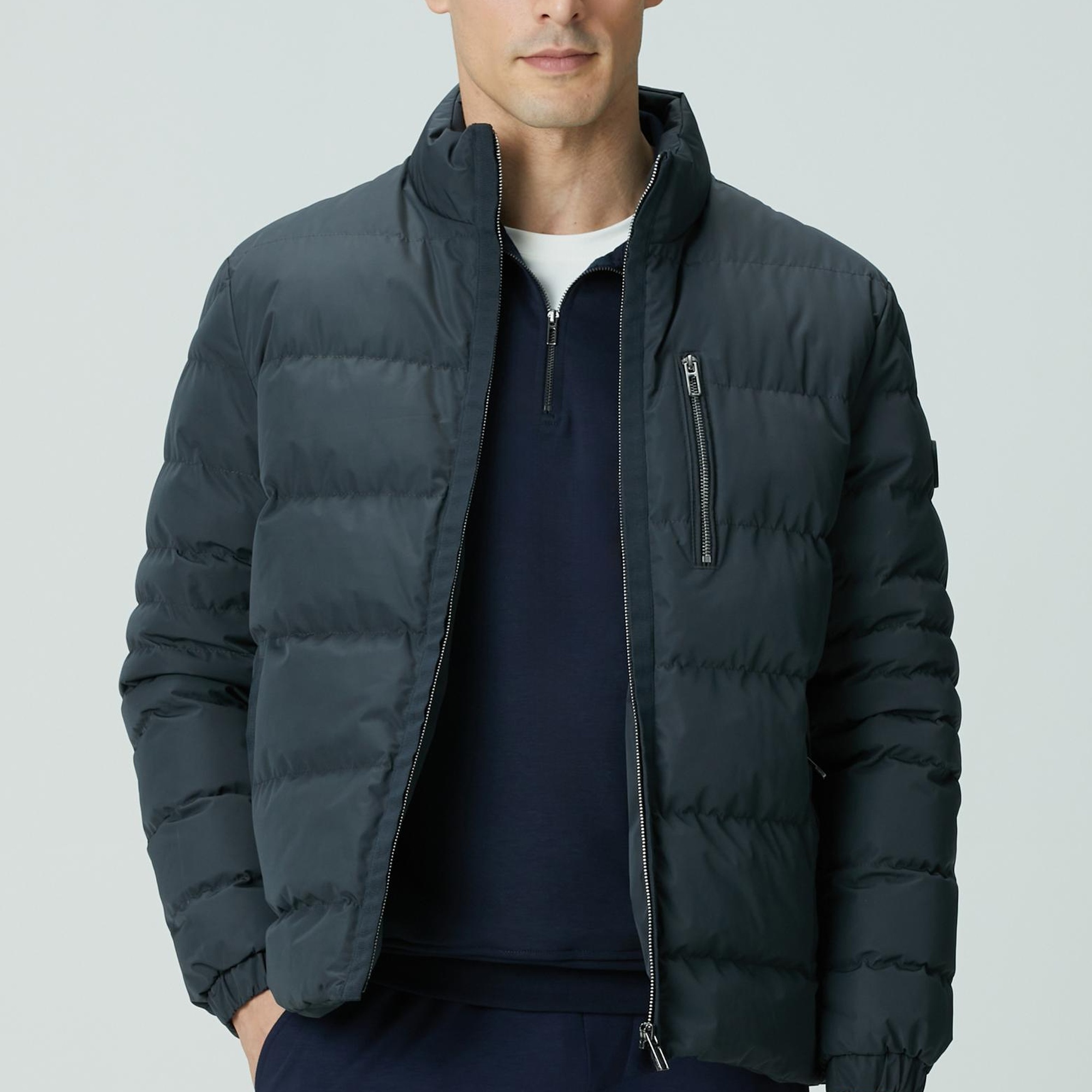 Network Erkek Antrasit Cep Detaylı Ray Kapitone Mont