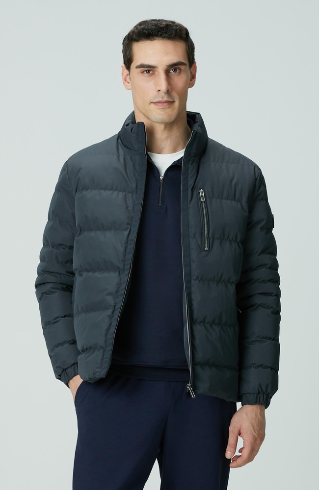  Network Erkek Antrasit Cep Detaylı Ray Kapitone Mont