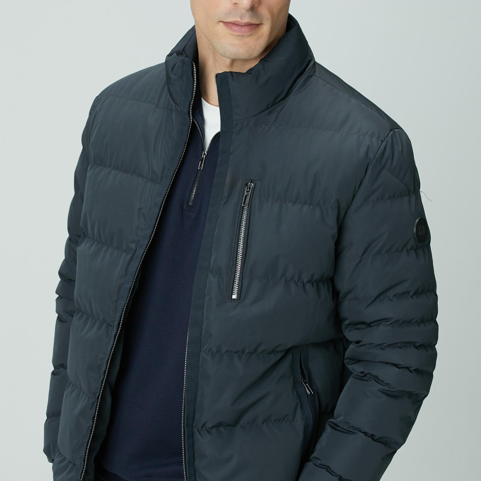 Network Erkek Antrasit Cep Detaylı Ray Kapitone Mont