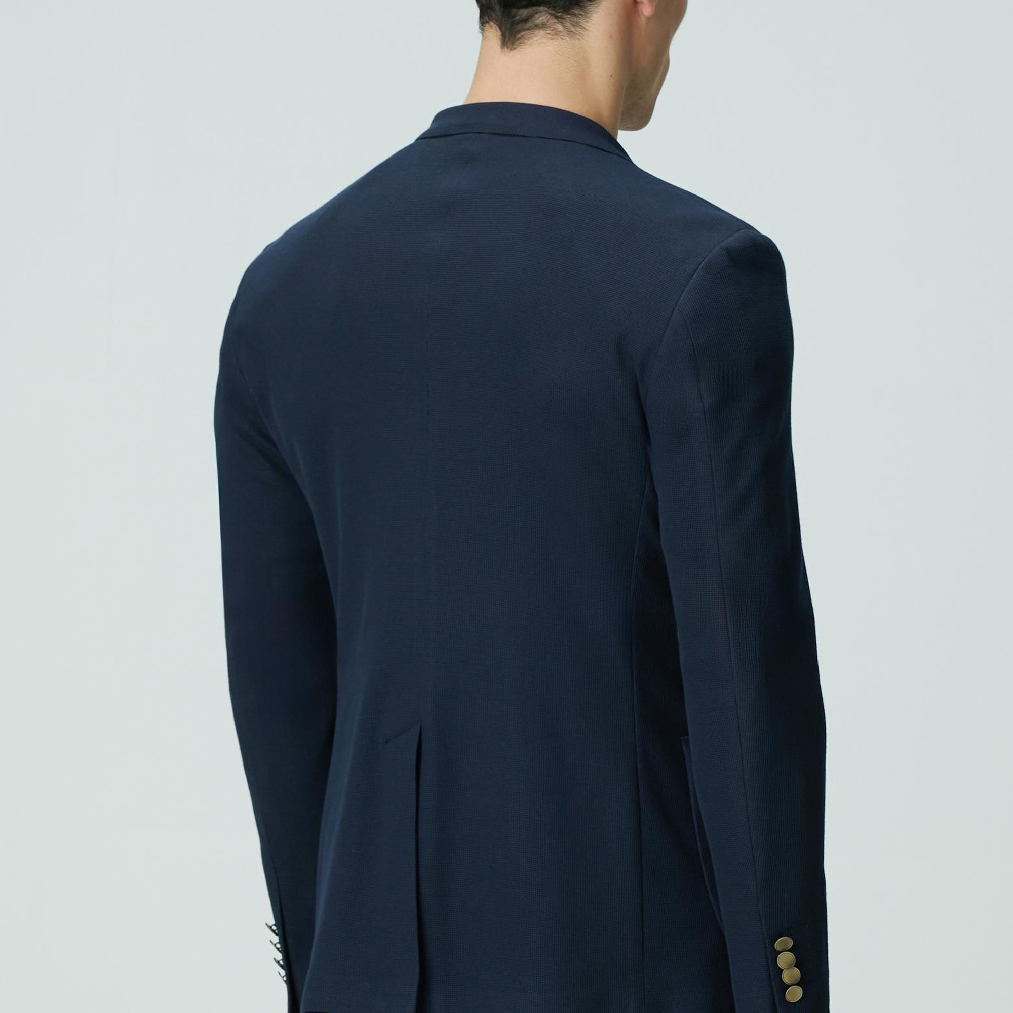 Network Erkek Lacivert Armürlü Ceket