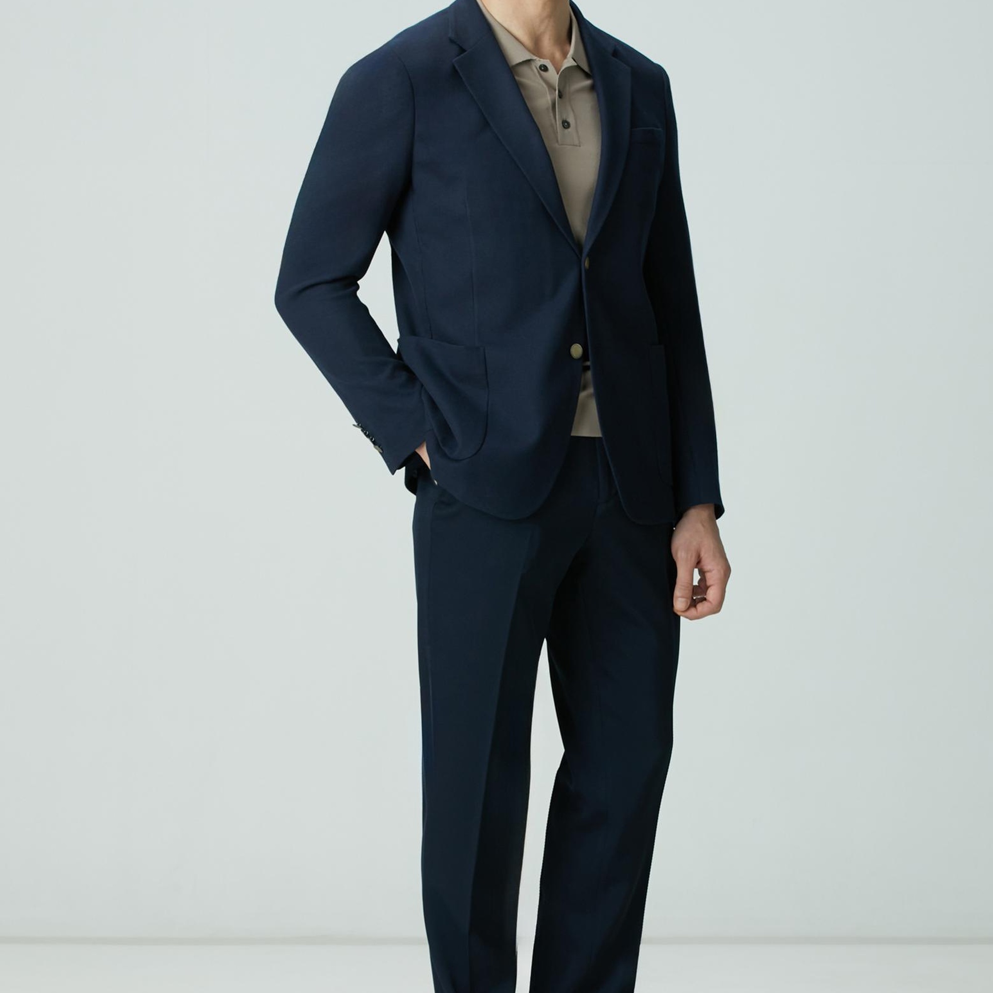 Network Erkek Lacivert Armürlü Ceket