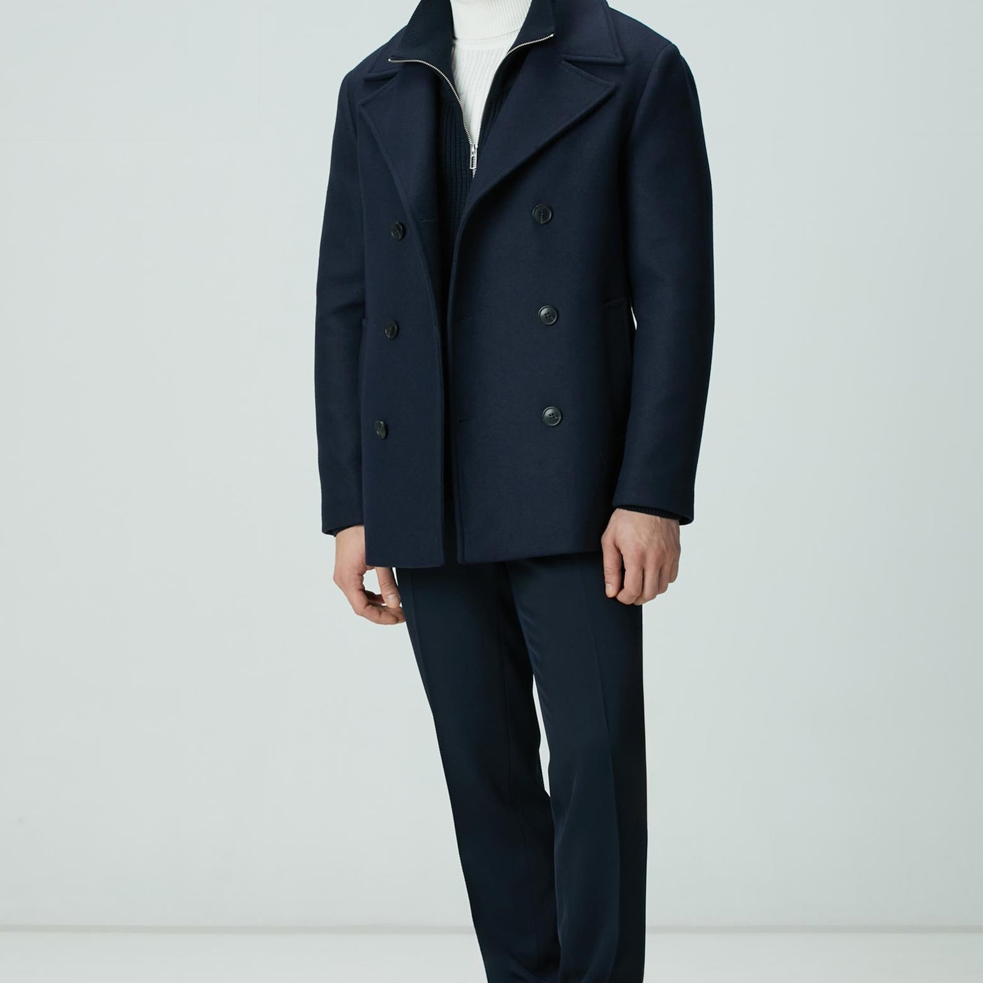 Network Erkek Kırık Beyaz Balıkçı Yaka Triko Kazak