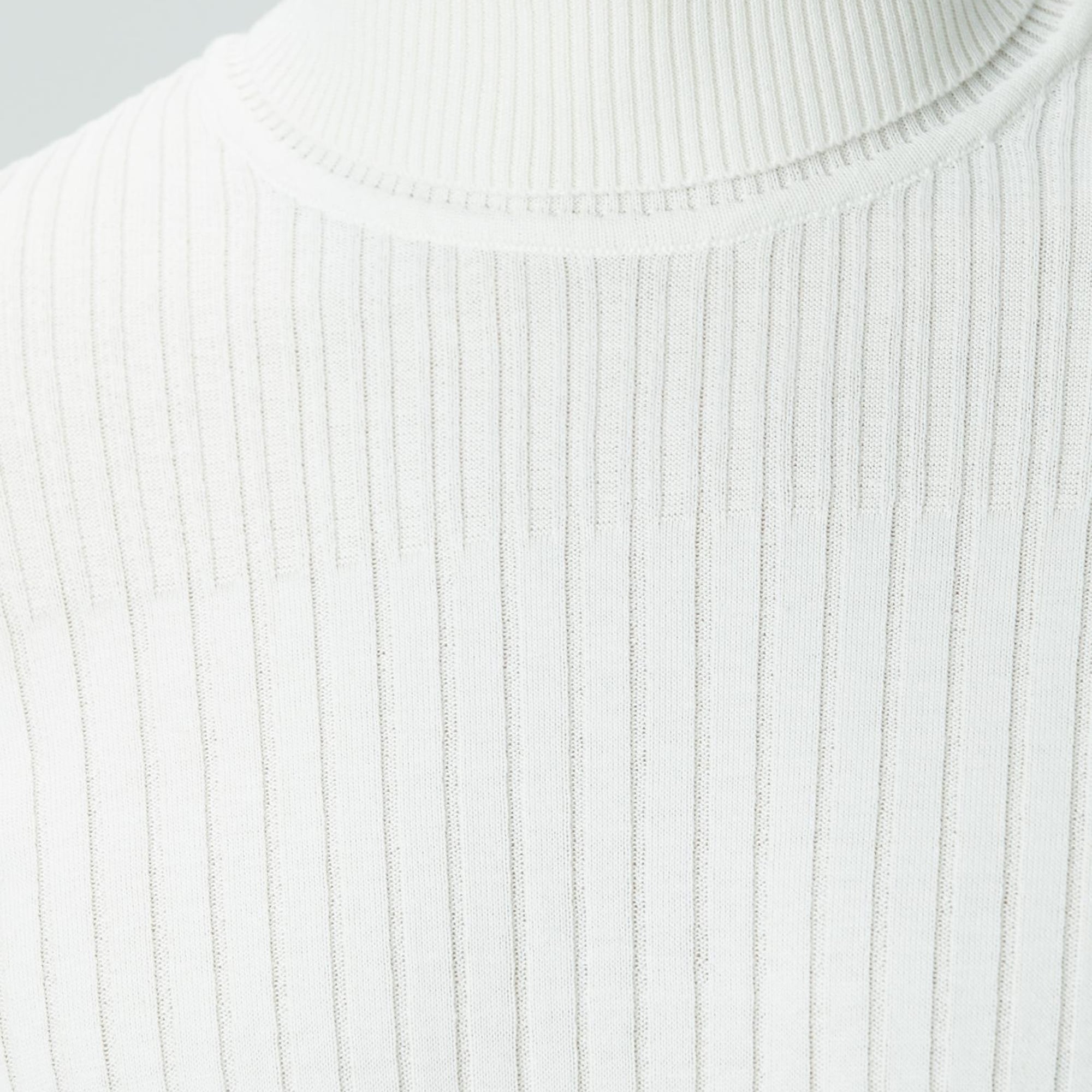 Network Erkek Kırık Beyaz Balıkçı Yaka Triko Kazak